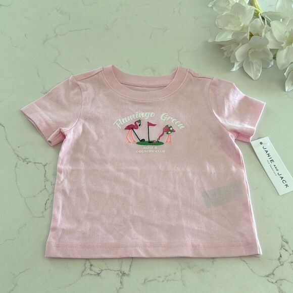 Janie and Jack Northern Lights Tee in Pink Size 6-12 Months - Picture 2 of 7